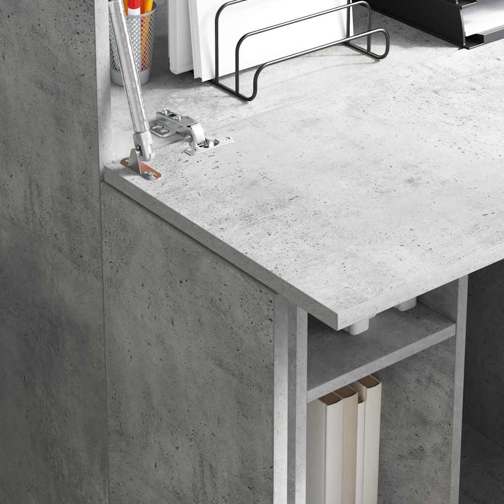 vidaXL Desk Concrete Grey 71.5 x 31.5 x 106.5 cm Engineered Wood