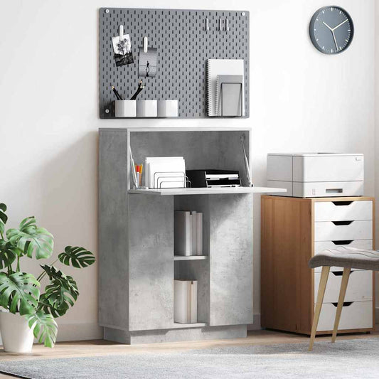 vidaXL Desk Concrete Grey 71.5 x 31.5 x 106.5 cm Engineered Wood