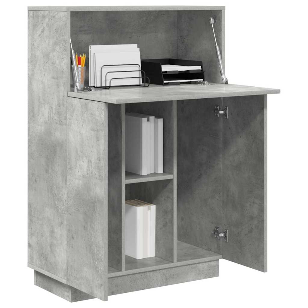 vidaXL Desk Concrete Grey 71.5 x 31.5 x 106.5 cm Engineered Wood