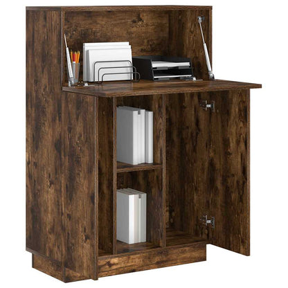 vidaXL Desk Smoked Oak 71.5 x 31.5 x 106.5 cm Engineered Wood