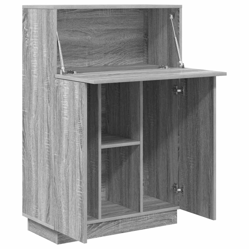 vidaXL Desk Grey Sonoma 71.5 x 31.5 x 106.5 cm Engineered Wood