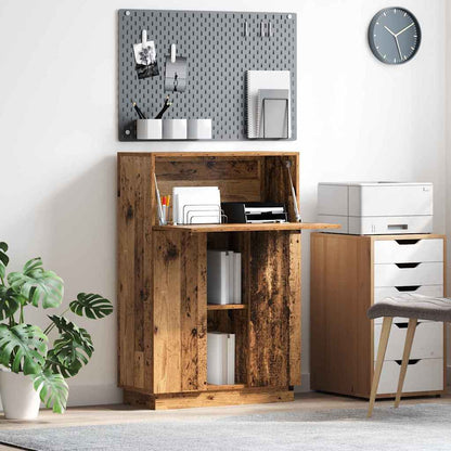 vidaXL Desk with Shelf Old Wood 71.5 x 31.5 x 106.5 cm Engineered Wood