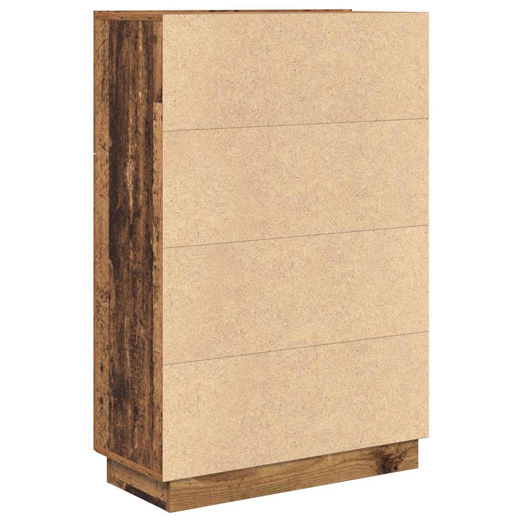 vidaXL Desk with Shelf Old Wood 71.5 x 31.5 x 106.5 cm Engineered Wood