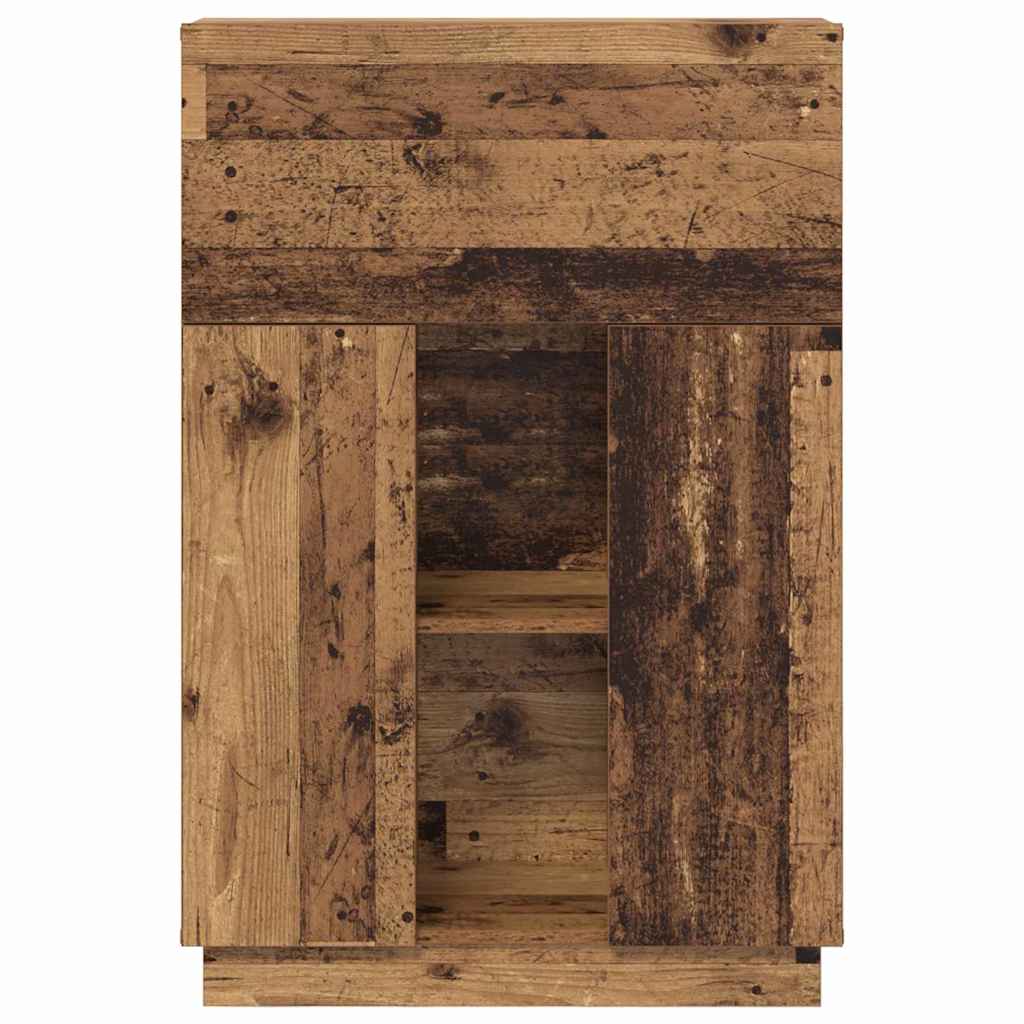 vidaXL Desk with Shelf Old Wood 71.5 x 31.5 x 106.5 cm Engineered Wood