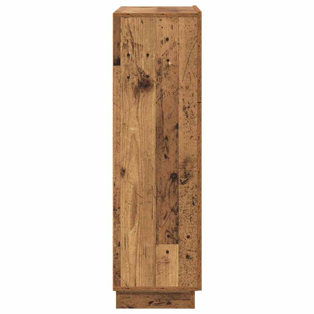 vidaXL Desk with Shelf Old Wood 71.5 x 31.5 x 106.5 cm Engineered Wood