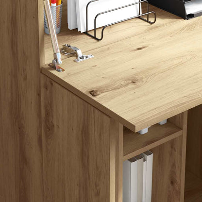 vidaXL Desk Artisan Oak Engineered Wood 71.5 x 31.5 x 106.5 cm