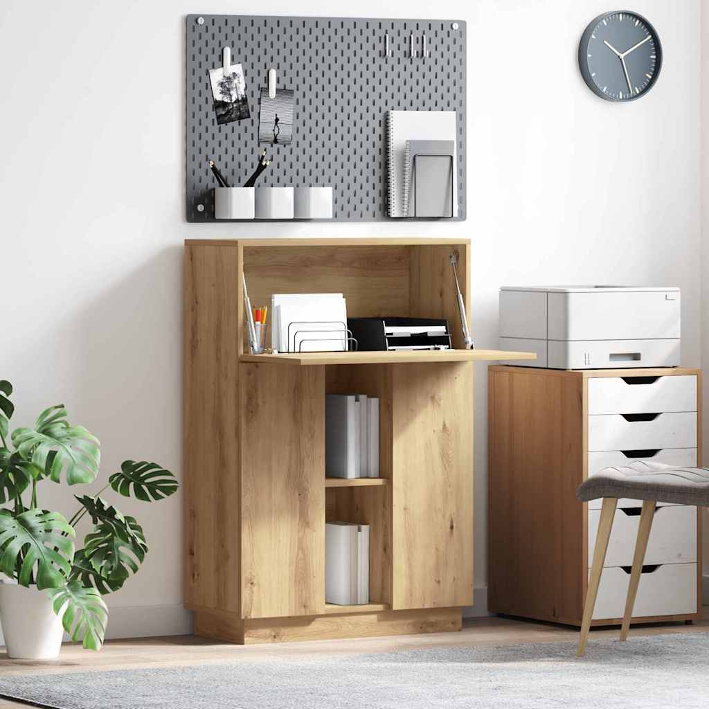 vidaXL Desk Artisan Oak Engineered Wood 71.5 x 31.5 x 106.5 cm