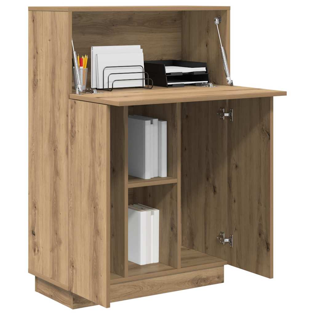 vidaXL Desk Artisan Oak Engineered Wood 71.5 x 31.5 x 106.5 cm