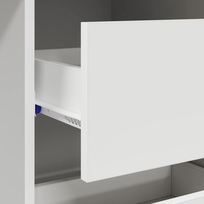 vidaXL Desk with Drawer White 90 x 37.5 x 75 cm Engineered Wood