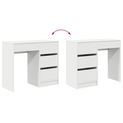 vidaXL Desk with Drawer White 90 x 37.5 x 75 cm Engineered Wood