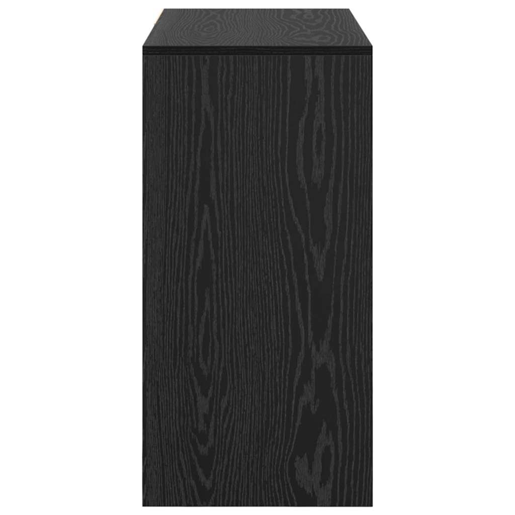 vidaXL Desk with Drawer Black Oak 90 x 37.5 x 75 cm Engineered Wood
