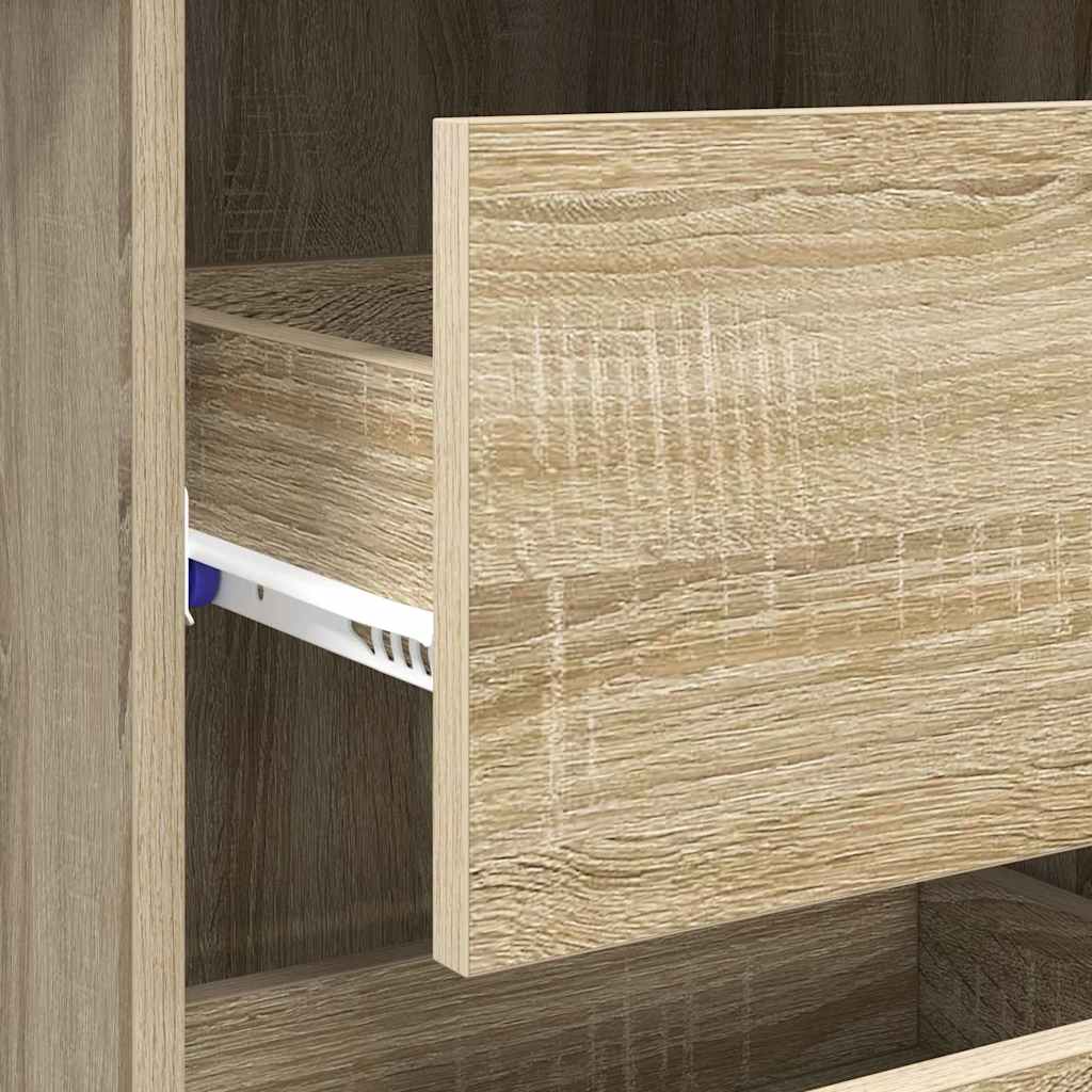 vidaXL Desk with Drawer Sonoma Oak 90 x 37.5 x 75 cm Engineered Wood