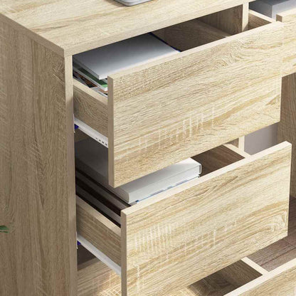 vidaXL Desk with Drawer Sonoma Oak 90 x 37.5 x 75 cm Engineered Wood