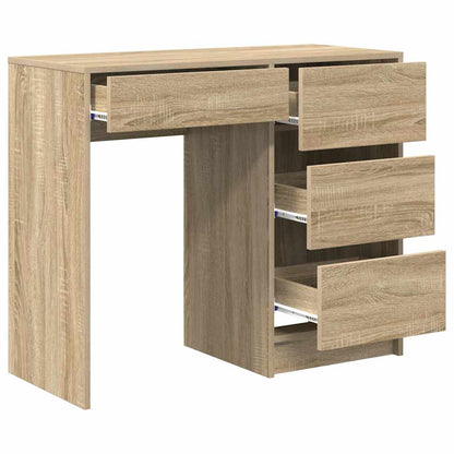vidaXL Desk with Drawer Sonoma Oak 90 x 37.5 x 75 cm Engineered Wood