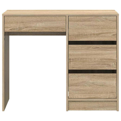 vidaXL Desk with Drawer Sonoma Oak 90 x 37.5 x 75 cm Engineered Wood