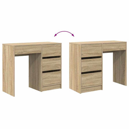 vidaXL Desk with Drawer Sonoma Oak 90 x 37.5 x 75 cm Engineered Wood