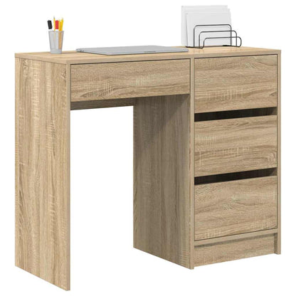 vidaXL Desk with Drawer Sonoma Oak 90 x 37.5 x 75 cm Engineered Wood