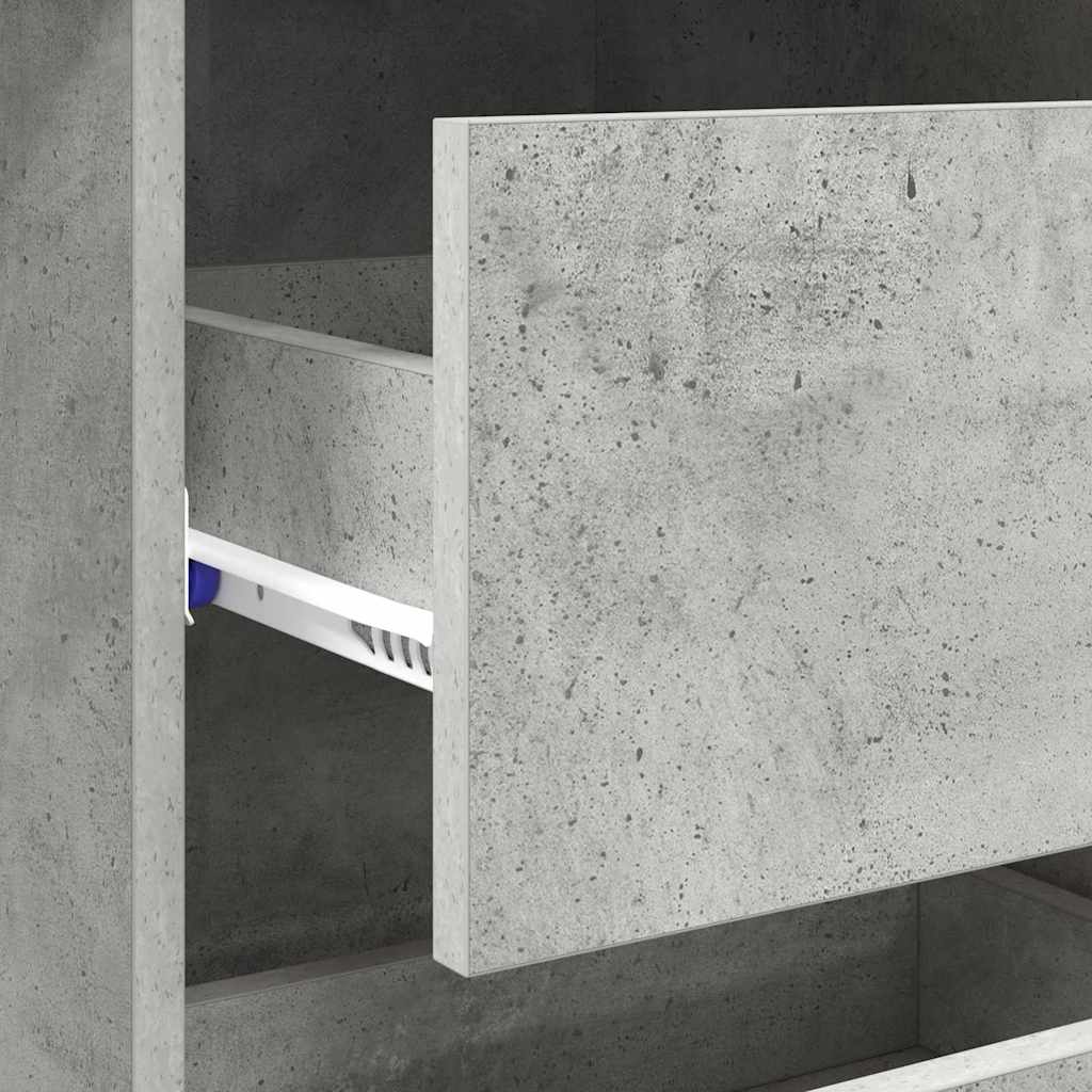 vidaXL Desk Concrete Grey 90 x 37.5 x 75 cm Engineered Wood