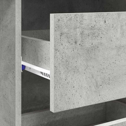 vidaXL Desk Concrete Grey 90 x 37.5 x 75 cm Engineered Wood