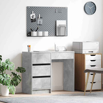 vidaXL Desk Concrete Grey 90 x 37.5 x 75 cm Engineered Wood