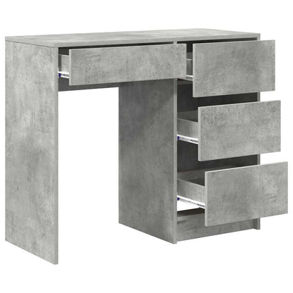 vidaXL Desk Concrete Grey 90 x 37.5 x 75 cm Engineered Wood