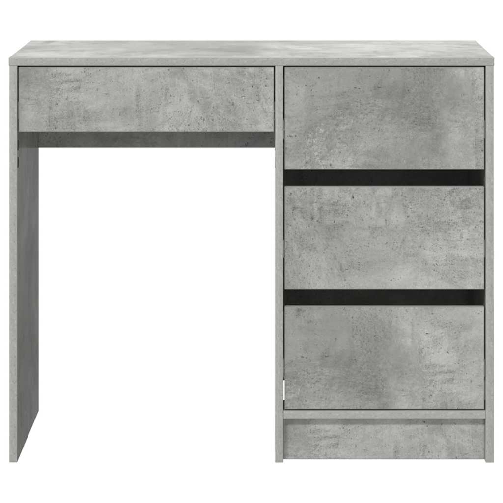 vidaXL Desk Concrete Grey 90 x 37.5 x 75 cm Engineered Wood