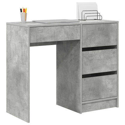 vidaXL Desk Concrete Grey 90 x 37.5 x 75 cm Engineered Wood