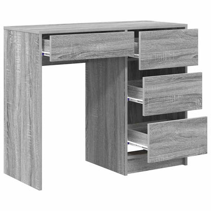 vidaXL Desk Grey Sonoma Engineered Wood 90 x 37.5 x 75 cm