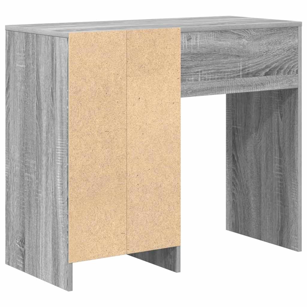 vidaXL Desk with Drawer Grey Sonoma 90 x 37.5 x 75 cm Engineered Wood