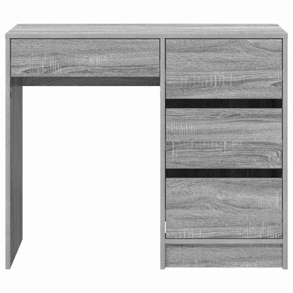 vidaXL Desk Grey Sonoma Engineered Wood 90 x 37.5 x 75 cm