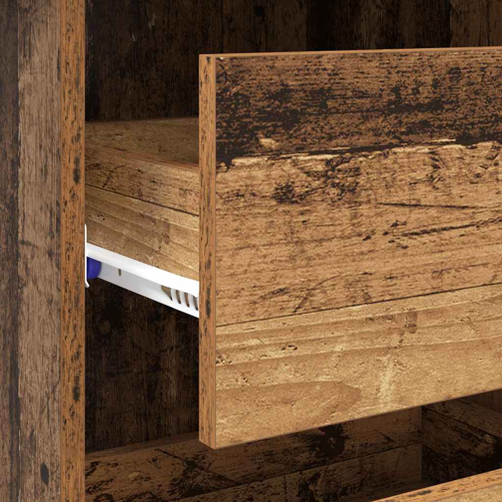 vidaXL Desk with Drawer Old Wood 90 x 37.5 x 75 cm Engineered Wood