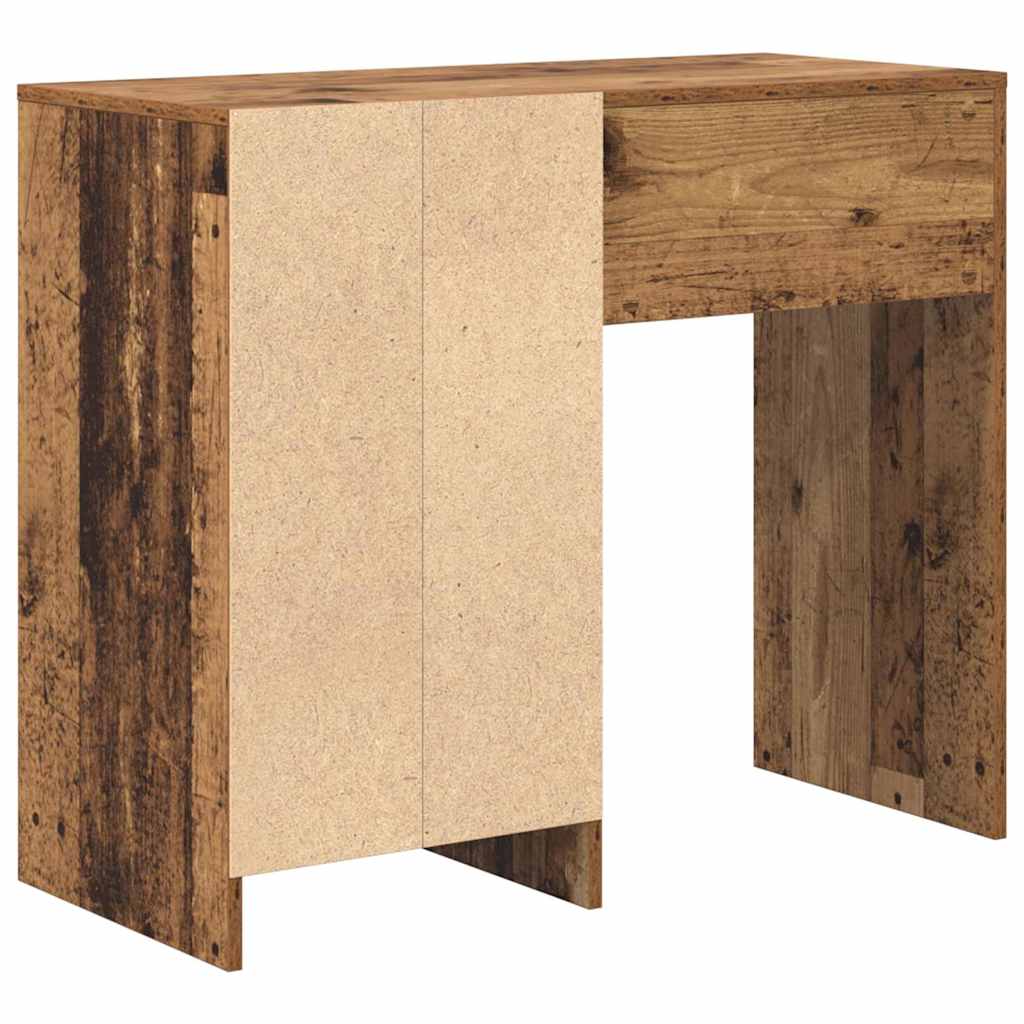 vidaXL Desk with Drawer Old Wood 90 x 37.5 x 75 cm Engineered Wood