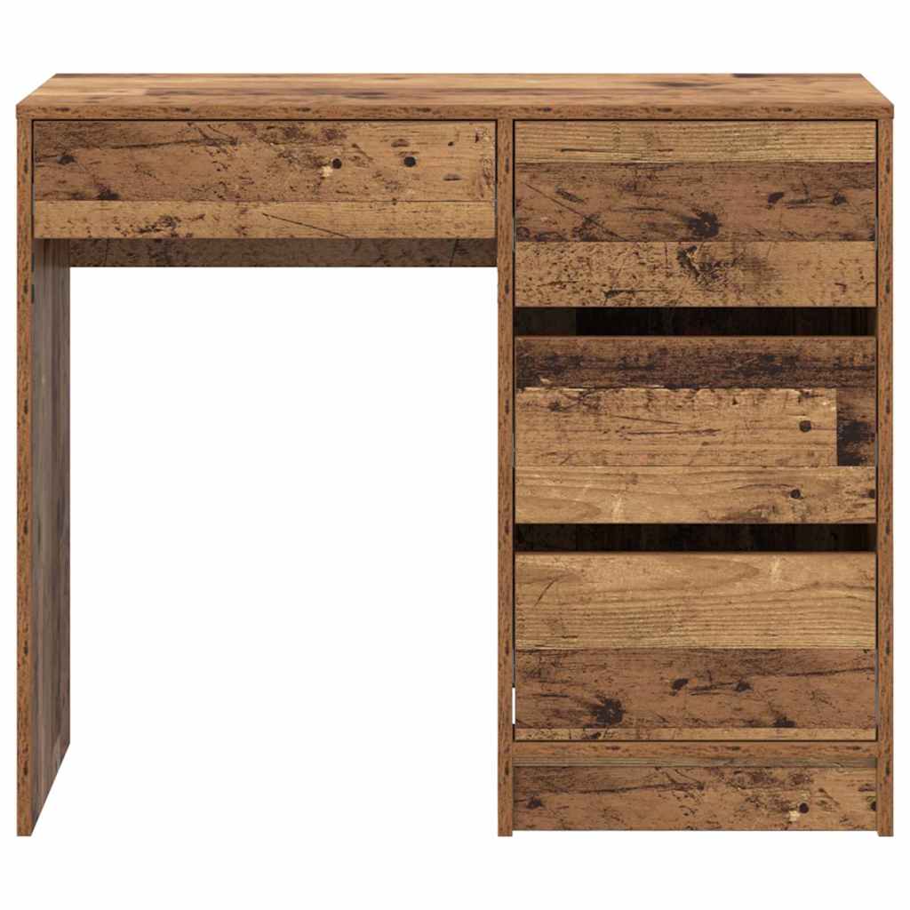vidaXL Desk with Drawer Old Wood 90 x 37.5 x 75 cm Engineered Wood