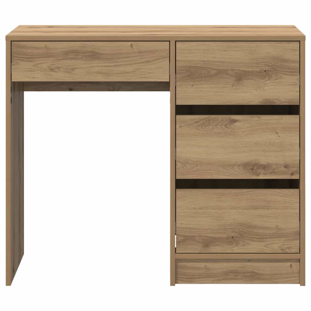 vidaXL Desk Artisan Oak Engineered Wood 90 x 37.5 x 75 cm