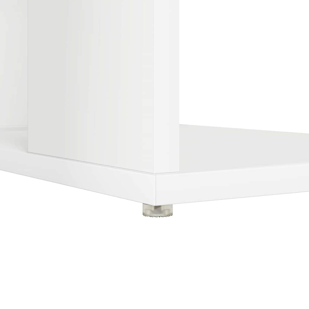 vidaXL Desk with Shelf White 130 x 50.5 x 75 cm Engineered Wood