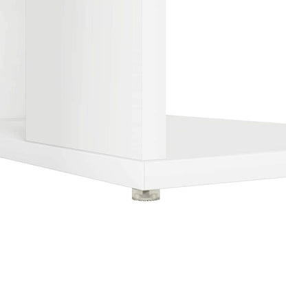 vidaXL Desk with Shelf White 130 x 50.5 x 75 cm Engineered Wood