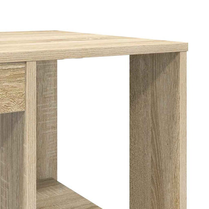 vidaXL Desk with Shelf Sonoma Oak 130 x 50.5 x 75 cm Engineered Wood