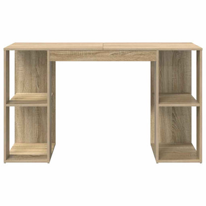 vidaXL Desk with Shelf Sonoma Oak 130 x 50.5 x 75 cm Engineered Wood