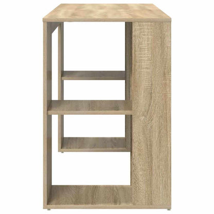 vidaXL Desk with Shelf Sonoma Oak 130 x 50.5 x 75 cm Engineered Wood