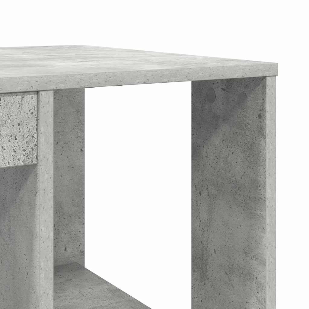 vidaXL Desk Concrete Grey 130 x 50.5 x 75 cm Engineered Wood