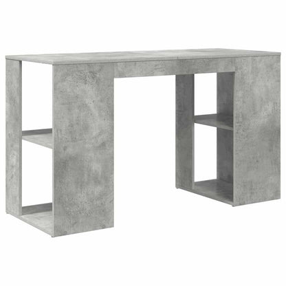 vidaXL Desk Concrete Grey 130 x 50.5 x 75 cm Engineered Wood