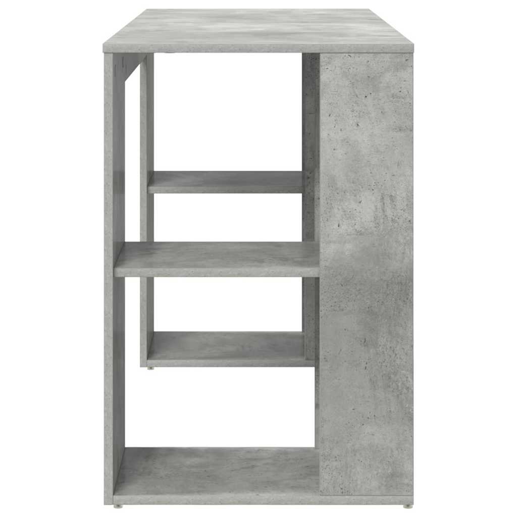 vidaXL Desk Concrete Grey 130 x 50.5 x 75 cm Engineered Wood