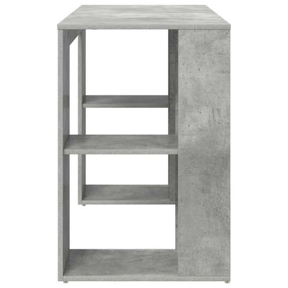 vidaXL Desk Concrete Grey 130 x 50.5 x 75 cm Engineered Wood