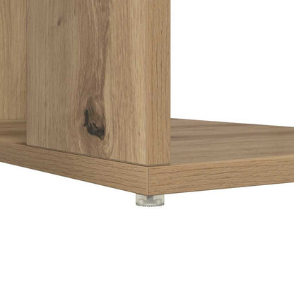 vidaXL Desk with Shelf Artisan Oak 130 x 50.5 x 75 cm Engineered Wood