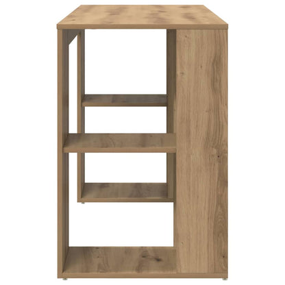 vidaXL Desk with Shelf Artisan Oak 130 x 50.5 x 75 cm Engineered Wood