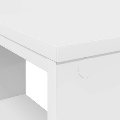 vidaXL Desk with Shelf White 90 x 50 x 75 cm Engineered Wood