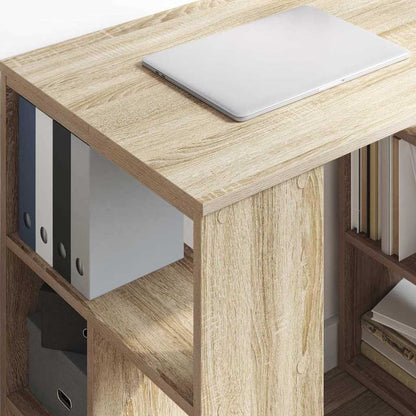 vidaXL Desk with Shelf Sonoma Oak 90 x 50 x 75 cm Engineered Wood