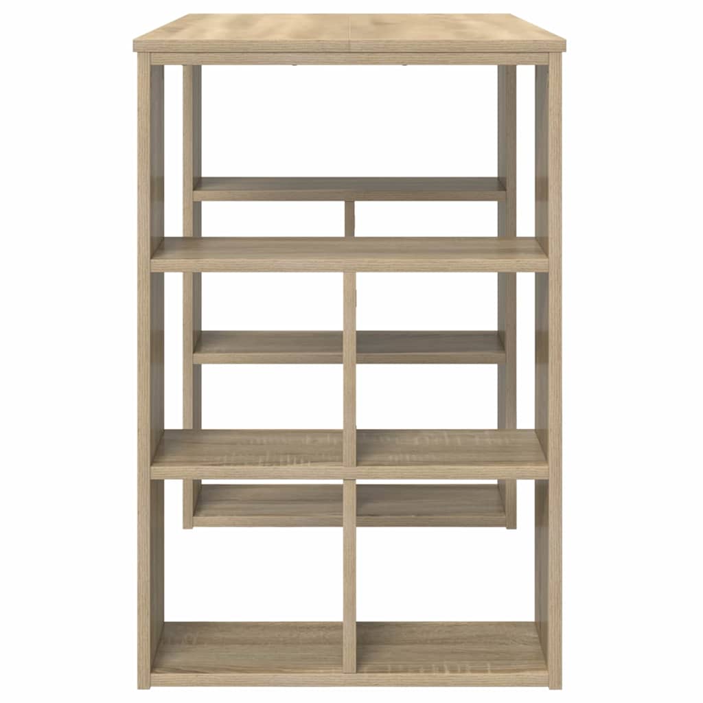vidaXL Desk with Shelf Sonoma Oak 90 x 50 x 75 cm Engineered Wood