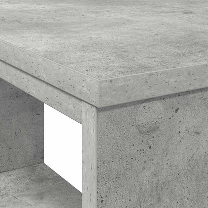 vidaXL Desk with Shelf Concrete Grey 90 x 50 x 75 cm Engineered Wood