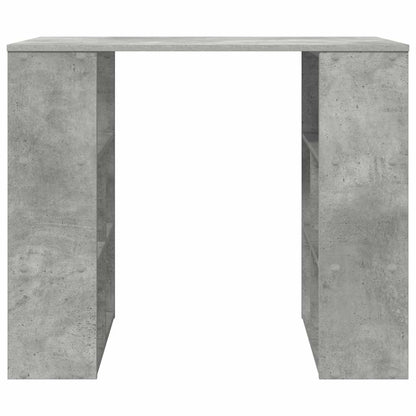 vidaXL Desk with Shelf Concrete Grey 90 x 50 x 75 cm Engineered Wood